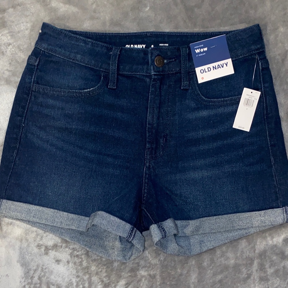 Old Navy Women's Deep Blue Jean Shorts